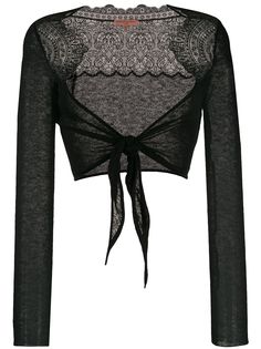 Ermanno Scervino трикотажный топ с запахом и вышивкой