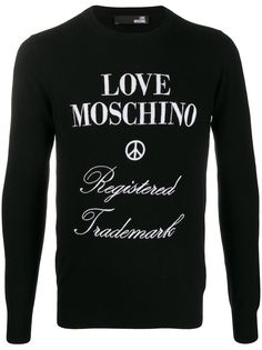 Love Moschino джемпер вязки интарсия с логотипом