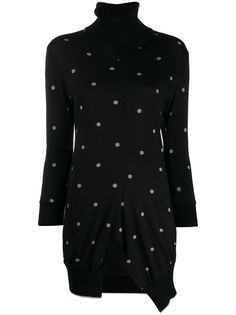 Yohji Yamamoto Pre-Owned джемпер 2000-х годов асимметричного кроя в горох