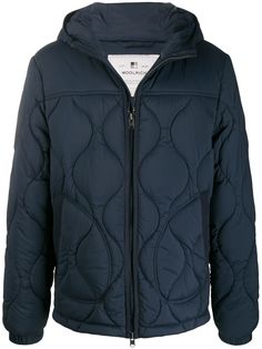 Woolrich стеганая куртка с капюшоном