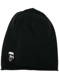 Karl Lagerfeld шапка бини с нашивкой Ikonik