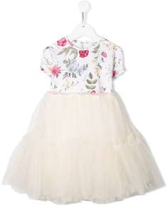 Monnalisa floral tulle dress