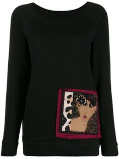 Antonio Marras face embroidered seatshirt