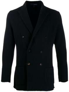 Lardini double-breasted knit jacket