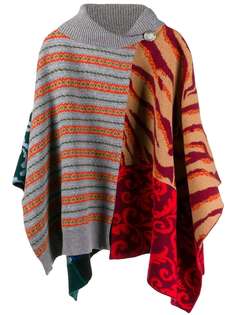Stella McCartney multi-pattern knitted poncho