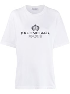 Balenciaga logo embroidered T-shirt