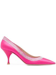 Miu Miu crystal-embellished pumps