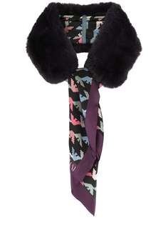 Emporio Armani all-over logo fine scarf