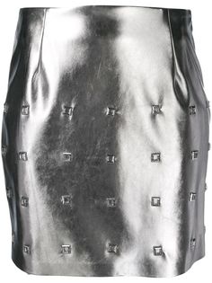 Pinko metallic studded short skirt