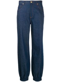 Gucci gathered ankle jeans