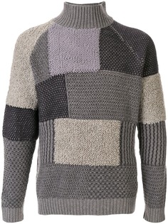 Giorgio Armani patchwork knit jumper