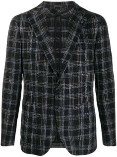 Tagliatore plaid fitted blazer