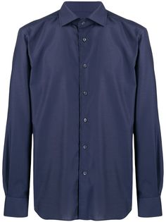 Corneliani однотонная рубашка с длинными рукавами