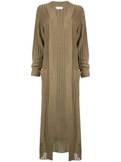 Sonia Rykiel пальто-кардиган в рубчик