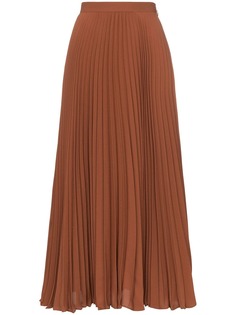 Valentino плиссированная юбка миди с завышенной талией