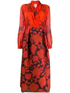 Sara Roka Suni floral-print surplice dress