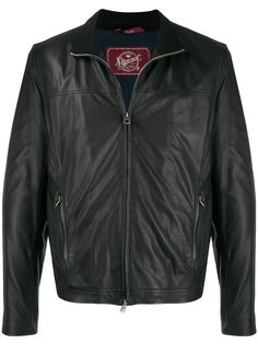 Stewart zipped biker jacket