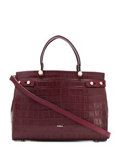 Furla Lady M crocodile-effect tote bag