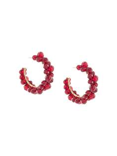 Simone Rocha embellished hoop earrings