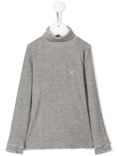 Monnalisa ruffle trim turtleneck jumper