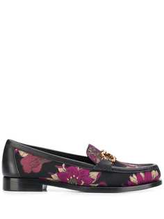 Salvatore Ferragamo floral Gancini loafers