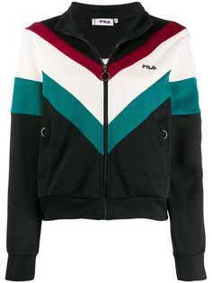 Fila stripe detailed zipped jacket