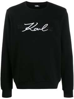 Karl Lagerfeld толстовка с вышитым логотипом