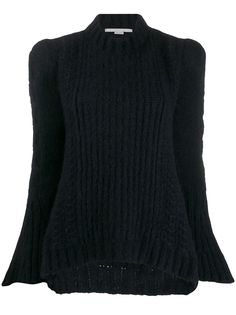 Stella McCartney rib-knit structured-shoulder jumper