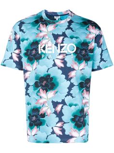 Kenzo футболка с цветочным принтом