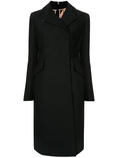 Nº21 slim-fit zipped back coat