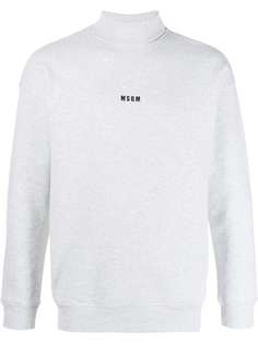 MSGM roll neck logo sweatshirt