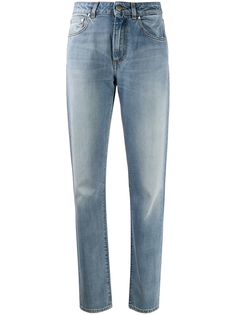Pt05 patch straight-leg jeans
