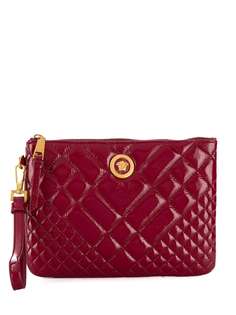 Versace quilted Medusa logo clutch