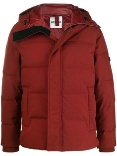 Kenzo hooded logo patch padded jacket