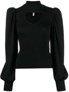 MSGM heart-shaped cut out sweater
