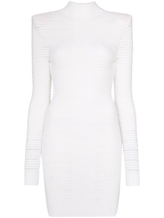 Balmain exaggerated shoulder mini dress