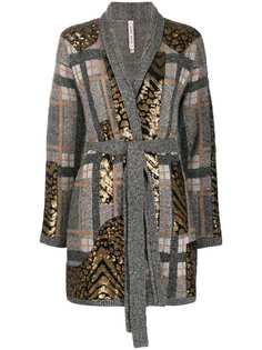 Antonio Marras geometric pattern cardi-coat