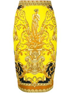 Versace baroque print skirt