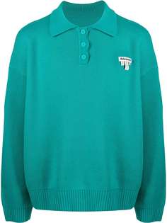 Ader Error logo patch collared sweater