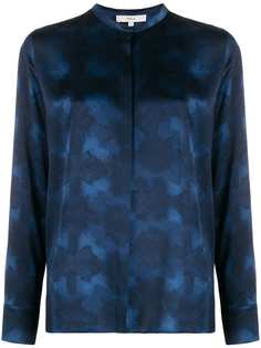 Vince abstract-print silk blouse