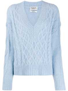 Essentiel Antwerp cable knit v-neck jumper