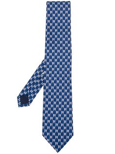 Salvatore Ferragamo Gancini print tie
