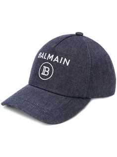 Balmain джинсовая бейсболка