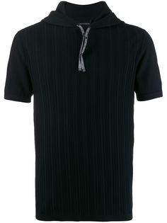 Emporio Armani худи в рубчик с кулиской