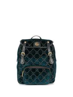 Gucci маленький бархатный рюкзак с логотипом GG