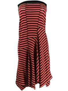 Sonia Rykiel платье асимметричного кроя в полоску