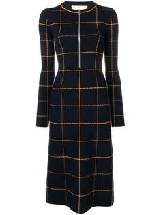 Victoria Beckham платье в клетку на молнии