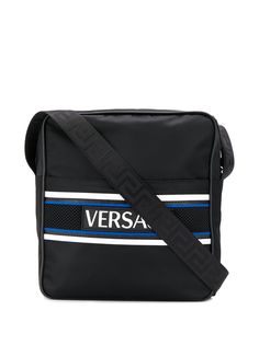 Versace сумка-мессенджер с нашивкой-логотипом