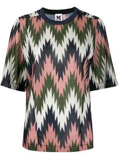 M Missoni футболка с геометричным принтом и эффектом металлик