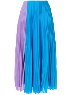 Solace London colour block pleated skirt